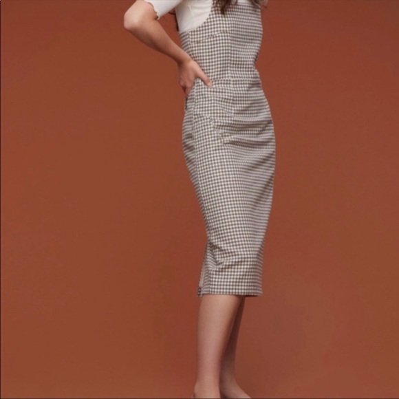 Anthropologie Rita Row Gingham Midi Dress - Picture 2 of 3